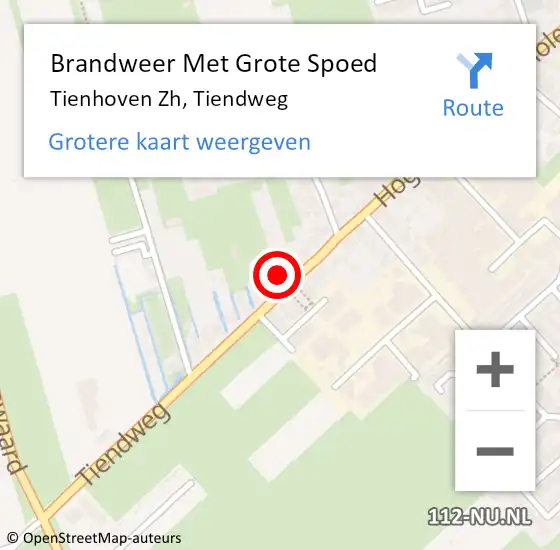 Locatie op kaart van de 112 melding: Brandweer Met Grote Spoed Naar Tienhoven Zh, Tiendweg op 14 maart 2015 11:27