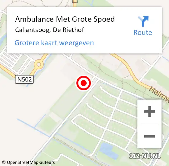 Locatie op kaart van de 112 melding: Ambulance Met Grote Spoed Naar Callantsoog, De Riethof op 14 maart 2015 19:37