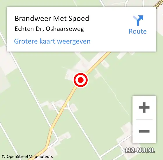 Locatie op kaart van de 112 melding: Brandweer Met Spoed Naar Echten Dr, Oshaarseweg op 14 maart 2015 21:09