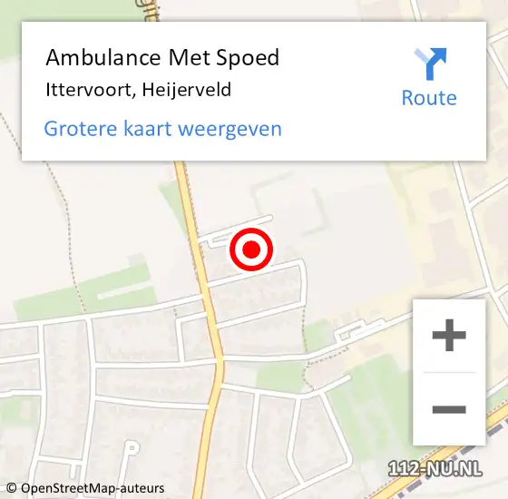 Locatie op kaart van de 112 melding: Ambulance Met Spoed Naar Ittervoort, Heijerveld op 14 maart 2015 23:28