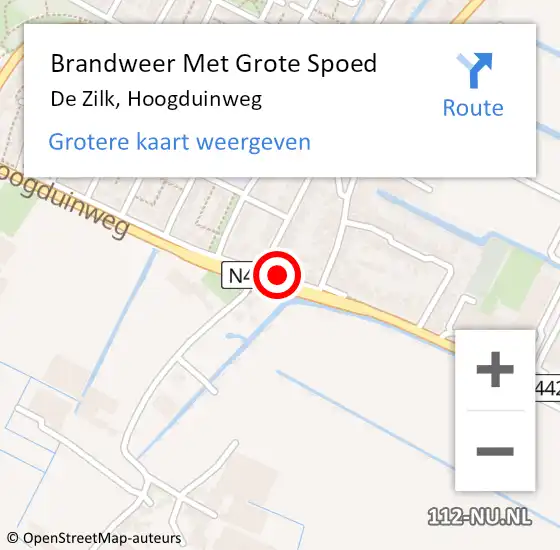 Locatie op kaart van de 112 melding: Brandweer Met Grote Spoed Naar De Zilk, Hoogduinweg op 1 november 2013 20:23