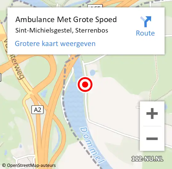 Locatie op kaart van de 112 melding: Ambulance Met Grote Spoed Naar Sint-Michielsgestel, Sterrenbos op 16 maart 2015 15:34