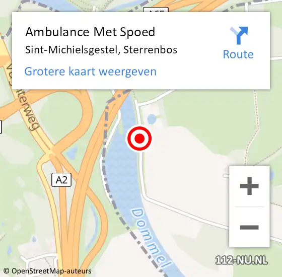 Locatie op kaart van de 112 melding: Ambulance Met Spoed Naar Sint-Michielsgestel, Sterrenbos op 16 maart 2015 15:43