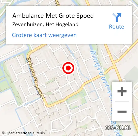 Locatie op kaart van de 112 melding: Ambulance Met Grote Spoed Naar Zevenhuizen, Het Hogeland op 17 maart 2015 05:08