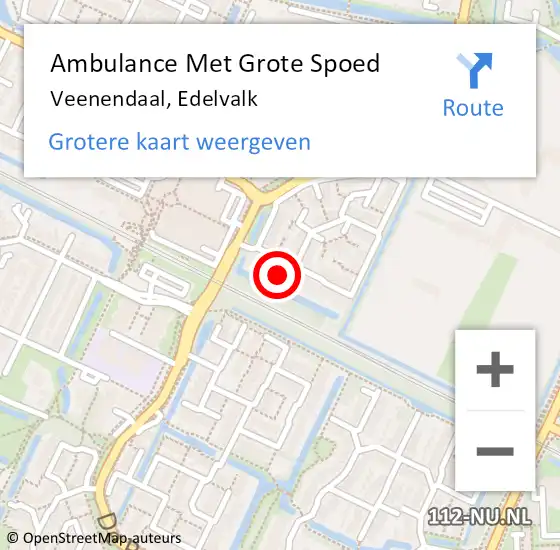 Locatie op kaart van de 112 melding: Ambulance Met Grote Spoed Naar Veenendaal, Edelvalk op 17 maart 2015 06:21