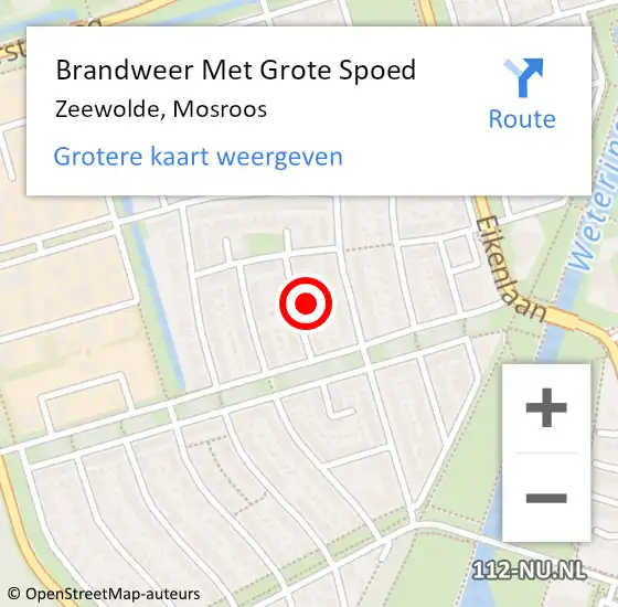 Locatie op kaart van de 112 melding: Brandweer Met Grote Spoed Naar Zeewolde, Mosroos op 17 maart 2015 16:30