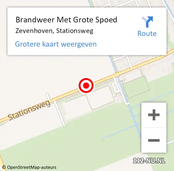 Locatie op kaart van de 112 melding: Brandweer Met Grote Spoed Naar Zevenhoven, Stationsweg op 18 maart 2015 05:04