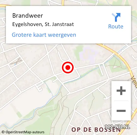 Locatie op kaart van de 112 melding: Brandweer Eygelshoven, Mgr. Boijmansstraat op 18 maart 2015 16:42