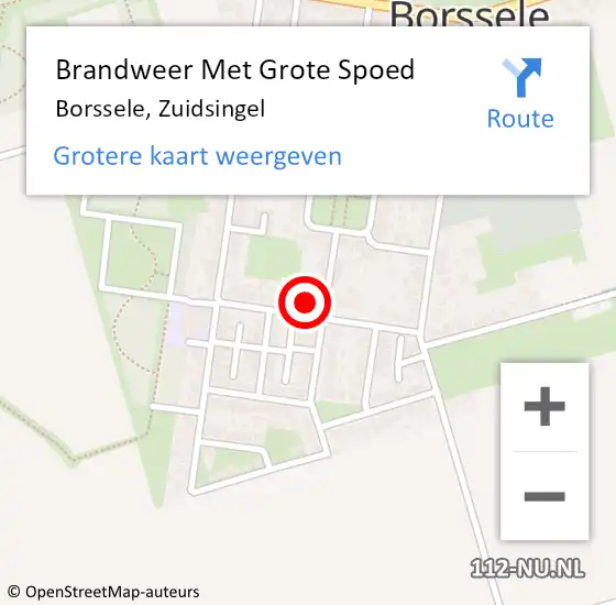 Locatie op kaart van de 112 melding: Brandweer Met Grote Spoed Naar Borssele, Zuidsingel op 18 maart 2015 21:57