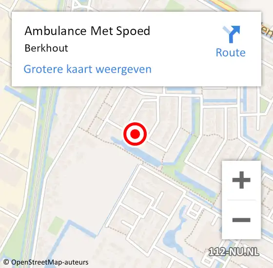 Locatie op kaart van de 112 melding: Ambulance Met Spoed Naar Berkhout, N506 op 19 maart 2015 16:24