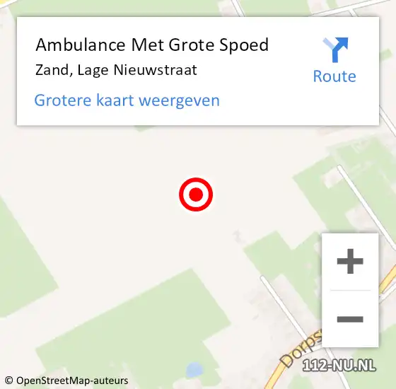 Locatie op kaart van de 112 melding: Ambulance Met Grote Spoed Naar Zand, Lage Nieuwstraat op 20 maart 2015 01:58