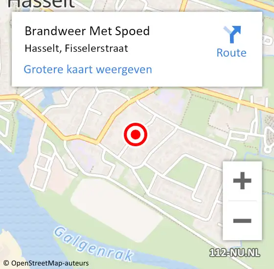 Locatie op kaart van de 112 melding: Brandweer Met Spoed Naar Hasselt, Fisselerstraat op 20 maart 2015 08:41