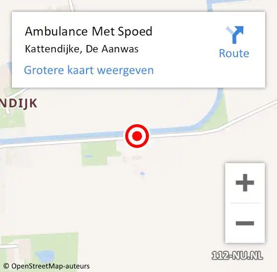 Locatie op kaart van de 112 melding: Ambulance Met Spoed Naar Kattendijke, De Aanwas op 20 maart 2015 14:51