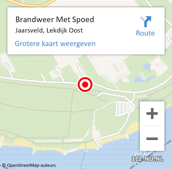 Locatie op kaart van de 112 melding: Brandweer Met Spoed Naar Jaarsveld, Lekdijk Oost op 20 maart 2015 14:53