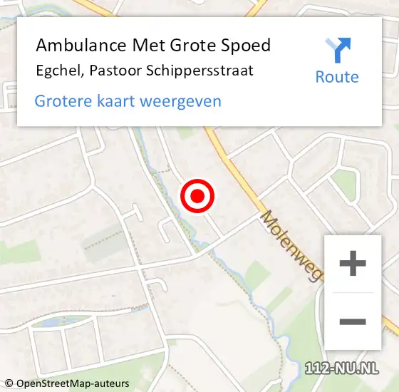 Locatie op kaart van de 112 melding: Ambulance Met Grote Spoed Naar Egchel, Pastoor Schippersstraat op 21 maart 2015 14:55