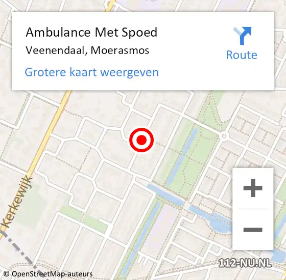 Locatie op kaart van de 112 melding: Ambulance Met Spoed Naar Veenendaal, Moerasmos op 21 maart 2015 16:20