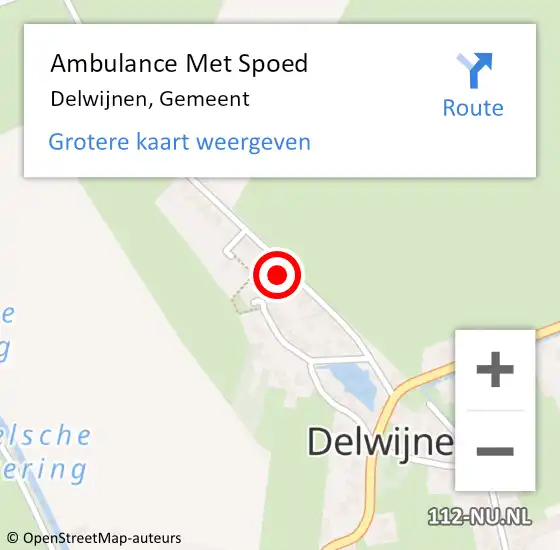 Locatie op kaart van de 112 melding: Ambulance Met Spoed Naar Delwijnen, Gemeent op 21 maart 2015 17:33