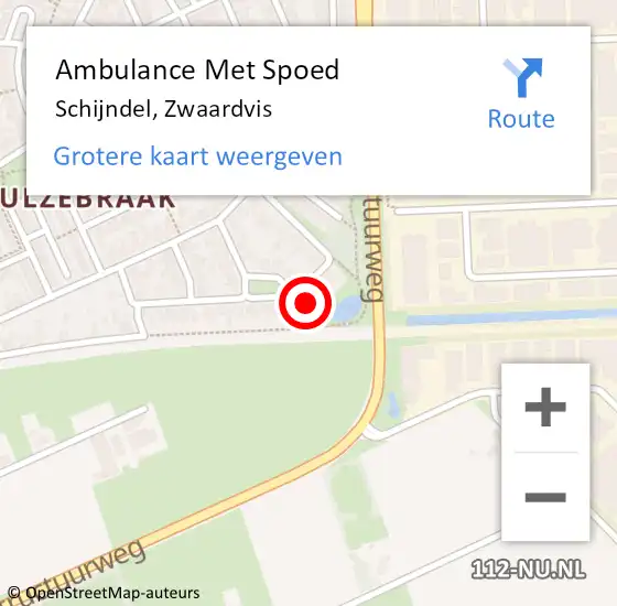 Locatie op kaart van de 112 melding: Ambulance Met Spoed Naar Schijndel, Zwaardvis op 23 maart 2015 03:10