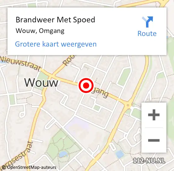 Locatie op kaart van de 112 melding: Brandweer Met Spoed Naar Wouw, Omgang op 23 maart 2015 10:32