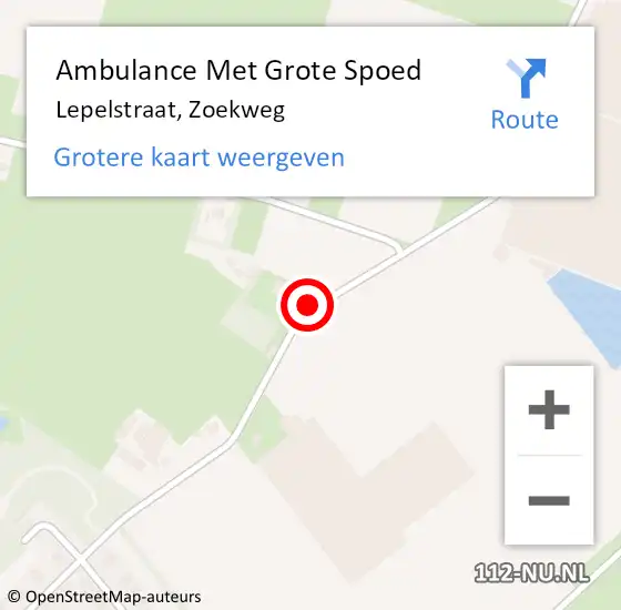 Locatie op kaart van de 112 melding: Ambulance Met Grote Spoed Naar Lepelstraat, Zoekweg op 23 maart 2015 20:20