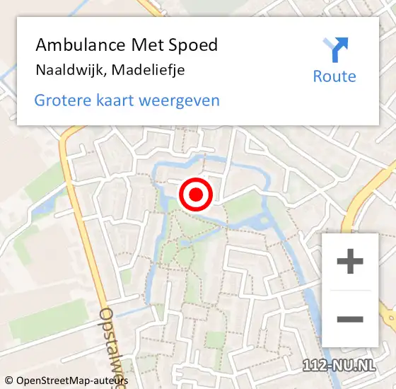 Locatie op kaart van de 112 melding: Ambulance Met Spoed Naar Naaldwijk, Madeliefje op 24 maart 2015 06:22