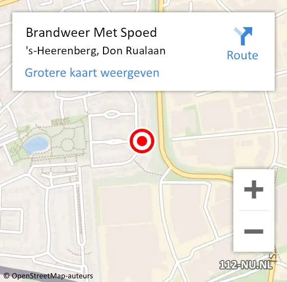 Locatie op kaart van de 112 melding: Brandweer Met Spoed Naar 's-Heerenberg, Don Rualaan op 24 maart 2015 09:49