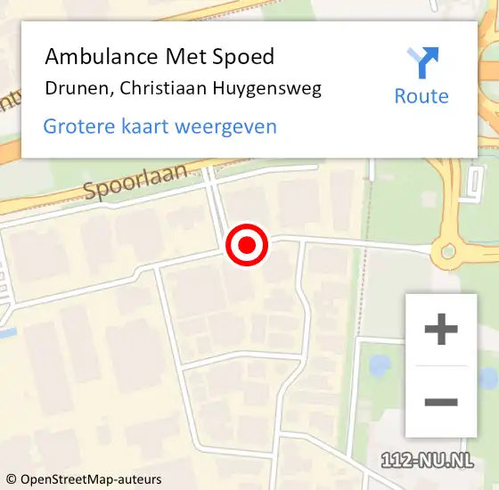 Locatie op kaart van de 112 melding: Ambulance Met Spoed Naar Drunen, Christiaan Huygensweg op 24 maart 2015 12:15