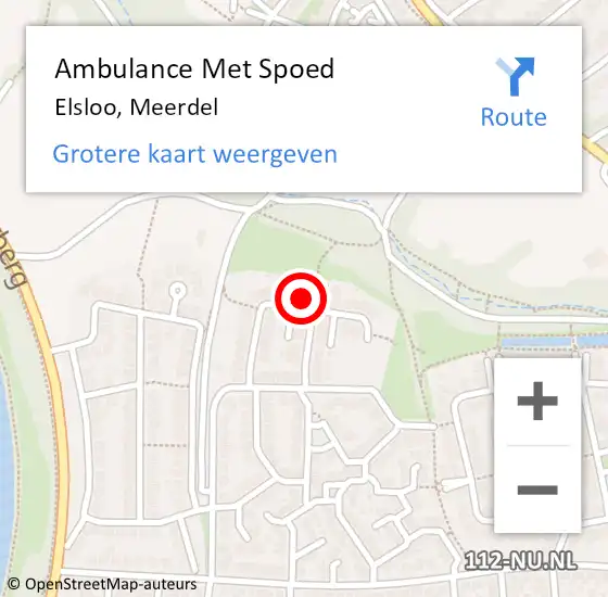 Locatie op kaart van de 112 melding: Ambulance Met Spoed Naar Elsloo, Meerdel op 2 november 2013 17:52