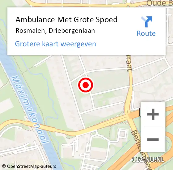 Locatie op kaart van de 112 melding: Ambulance Met Grote Spoed Naar Rosmalen, Driebergenlaan op 2 november 2013 18:09