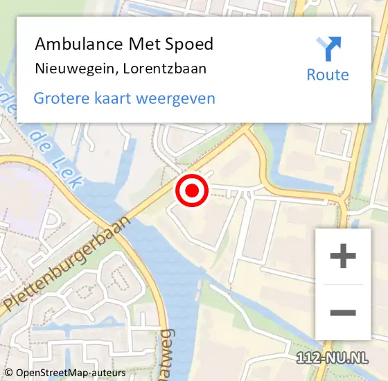 Locatie op kaart van de 112 melding: Ambulance Met Spoed Naar Nieuwegein, Lorentzbaan op 24 maart 2015 20:05