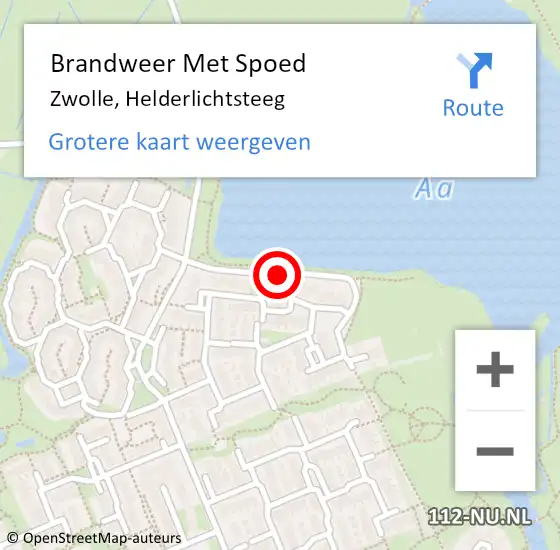 Locatie op kaart van de 112 melding: Brandweer Met Spoed Naar Zwolle, Helderlichtsteeg op 24 maart 2015 21:16