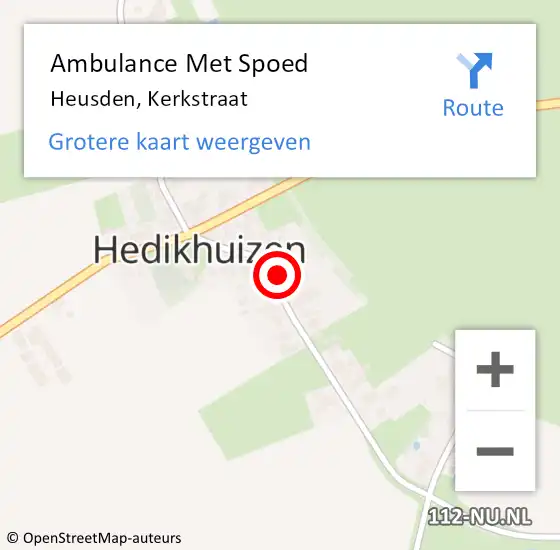 Locatie op kaart van de 112 melding: Ambulance Met Spoed Naar Heusden, Kerkstraat op 25 maart 2015 07:27