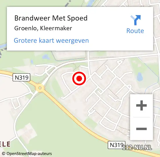 Locatie op kaart van de 112 melding: Brandweer Met Spoed Naar Groenlo, Kleermaker op 25 maart 2015 10:32