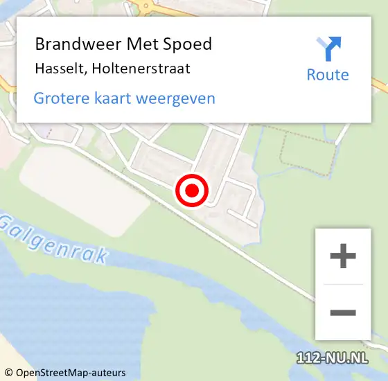 Locatie op kaart van de 112 melding: Brandweer Met Spoed Naar Hasselt, Holtenerstraat op 25 maart 2015 11:17