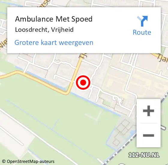 Locatie op kaart van de 112 melding: Ambulance Met Spoed Naar Loosdrecht, Vrijheid op 25 maart 2015 13:37