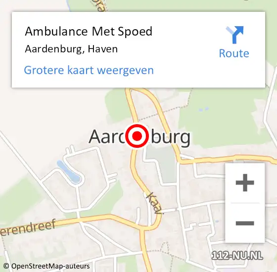 Locatie op kaart van de 112 melding: Ambulance Met Spoed Naar Aardenburg, Haven op 25 maart 2015 13:49