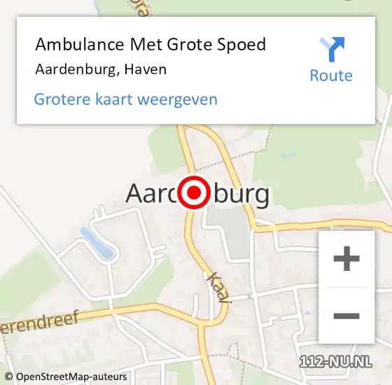 Locatie op kaart van de 112 melding: Ambulance Met Grote Spoed Naar Aardenburg, Haven op 25 maart 2015 13:50