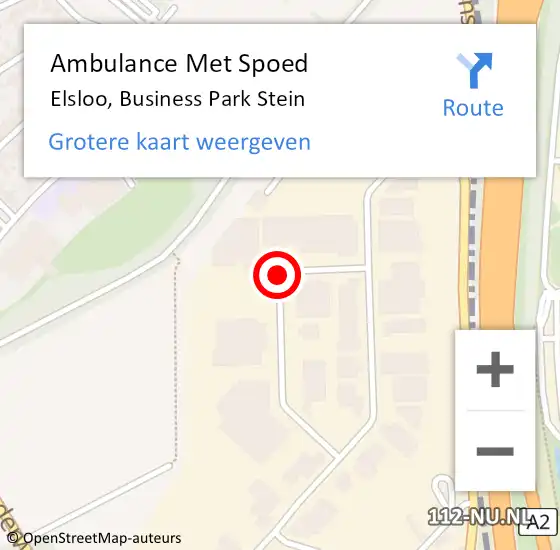 Locatie op kaart van de 112 melding: Ambulance Met Spoed Naar Elsloo, Business Park Stein op 25 maart 2015 17:43