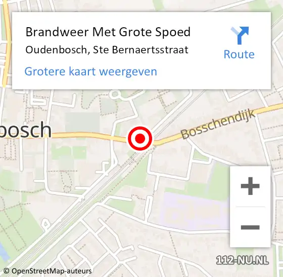 Locatie op kaart van de 112 melding: Brandweer Met Grote Spoed Naar Oudenbosch, Ste Bernaertsstraat op 2 november 2013 20:15