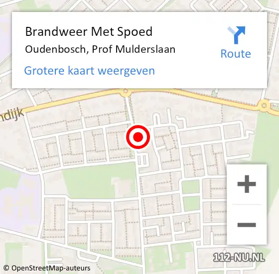 Locatie op kaart van de 112 melding: Brandweer Met Spoed Naar Oudenbosch, Mulderslaan op 25 maart 2015 19:22