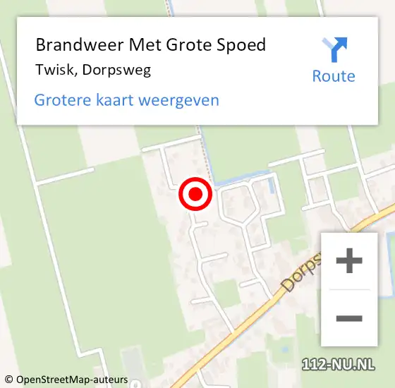 Locatie op kaart van de 112 melding: Brandweer Met Grote Spoed Naar Twisk, Dorpsweg op 25 maart 2015 19:48