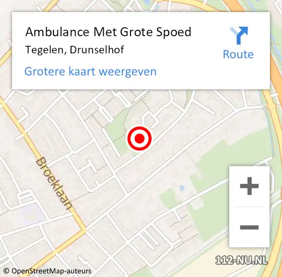 Locatie op kaart van de 112 melding: Ambulance Met Grote Spoed Naar Tegelen, Drunselhof op 2 november 2013 22:11