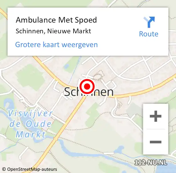 Locatie op kaart van de 112 melding: Ambulance Met Spoed Naar Schinnen, Nieuwe Markt op 2 november 2013 23:06