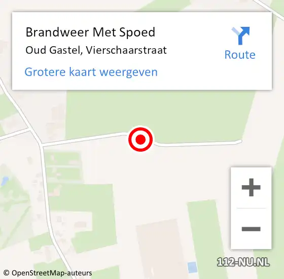 Locatie op kaart van de 112 melding: Brandweer Met Spoed Naar Oud Gastel, Vierschaarstraat op 26 maart 2015 23:11