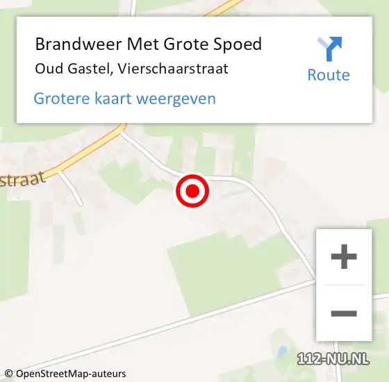 Locatie op kaart van de 112 melding: Brandweer Met Grote Spoed Naar Oud Gastel, Vierschaarstraat op 26 maart 2015 23:14