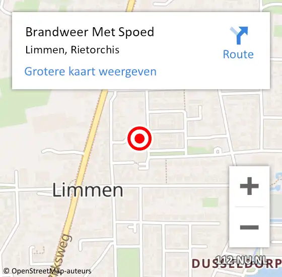 Locatie op kaart van de 112 melding: Brandweer Met Spoed Naar Limmen, Rietorchis op 27 maart 2015 09:51