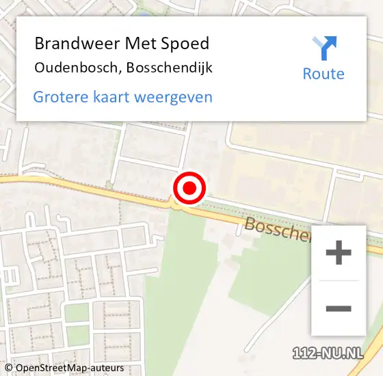 Locatie op kaart van de 112 melding: Brandweer Met Spoed Naar Oudenbosch, Bosschendijk op 27 maart 2015 16:39