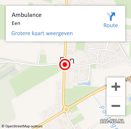 Locatie op kaart van de 112 melding: Ambulance Een op 27 maart 2015 17:49