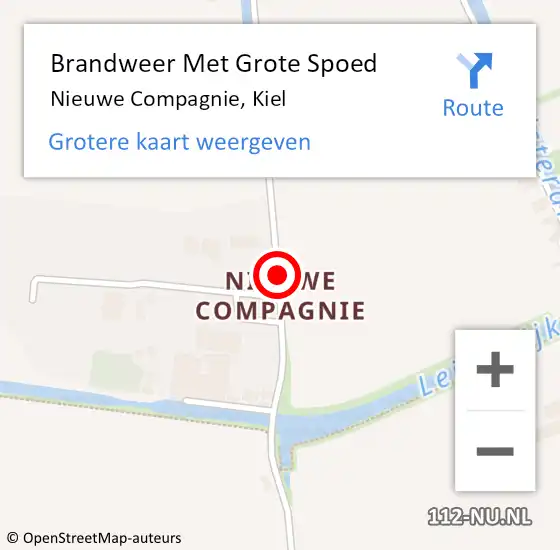 Locatie op kaart van de 112 melding: Brandweer Met Grote Spoed Naar Nieuwe Compagnie, Kiel op 27 maart 2015 23:16
