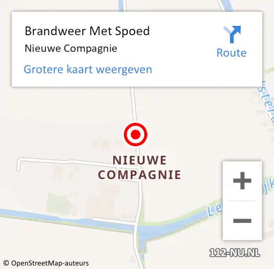 Locatie op kaart van de 112 melding: Brandweer Met Spoed Naar Nieuwe Compagnie op 28 maart 2015 08:53